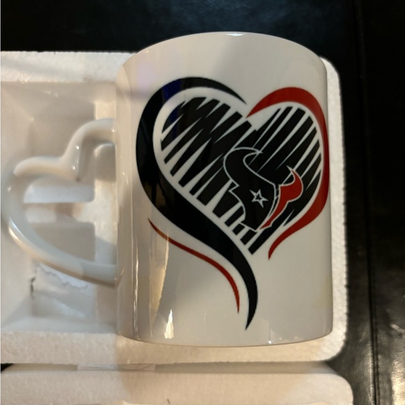 Houston Texans heart handle mug - Picture 2 of 2